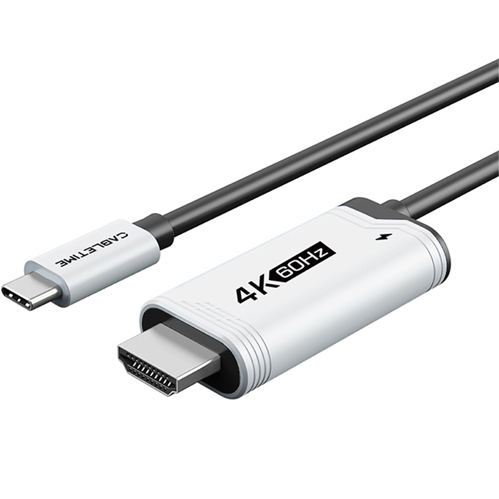 Кабель CABLETIME CC17L USB Type-C (M) - HDMI (M) PD100W 4K/60Hz 2 м Black (CA915798)