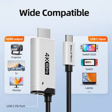 Кабель CABLETIME CC17L USB Type-C (M) - HDMI (M) PD100W 4K/60Hz 2 м Black (CA915798)