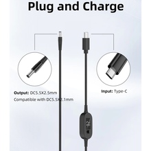 Кабель XOKO для роутера K695 USB Type-C to DC-5.5 x 2.5 140W 20V 7A Black (XK-K695)