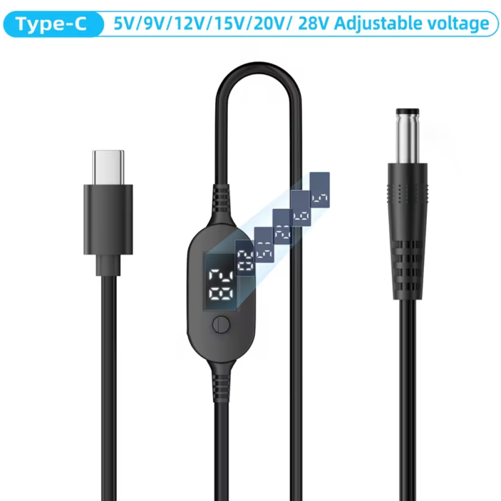 Кабель XOKO для роутера K695 USB Type-C to DC-5.5 x 2.5 140W 20V 7A Black (XK-K695) Дополнительно Максимальная мощность: 140W; Выходное напряжение: 5V/9V/12V/15V/20V/28V; Максимальный ток: 7A; Поддержка: USB-C Power Delivery (PD)