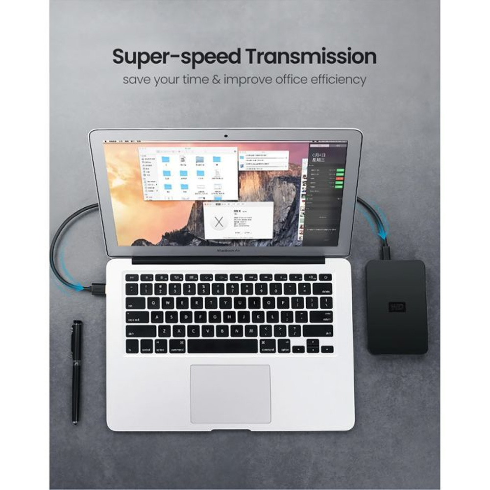 Фото Кабель UGREEN USB 2.0 AM - Mini USB 5P 0.5m Вlack (10354)