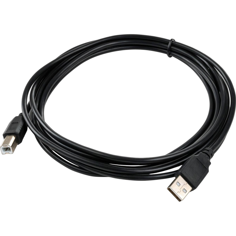 Кабель для принтера VINGA USB 2.0 AM/BM 3 м (VCPDCAMBM3.0BK) Роз'єм 1 USB тип А (папа)
