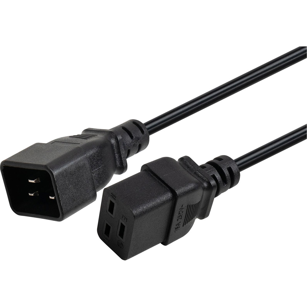 Кабель REZONE C19-C20 1.8 м Black (RZPC-19201815) Разъем 1 С20 (папа)