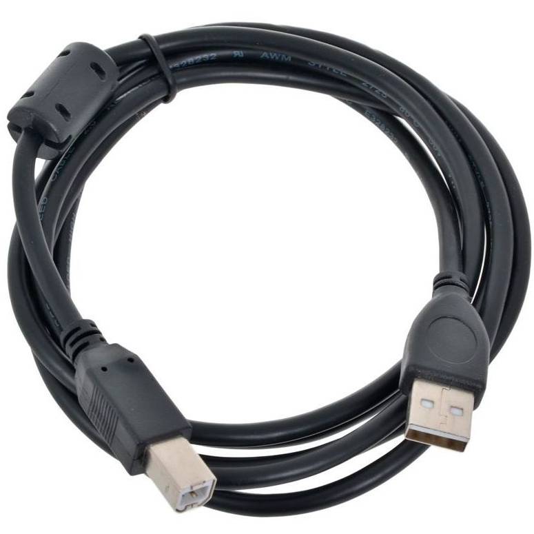Кабель PATRON USB 2.0 AM/BM 1.8м Black (CAB-PN-AMBM-18F)