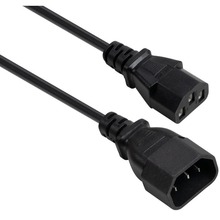 Кабель питания VINGA C13 to C14 1.8 м 0.75 мм 2 copper (VYPCC13141875CU)