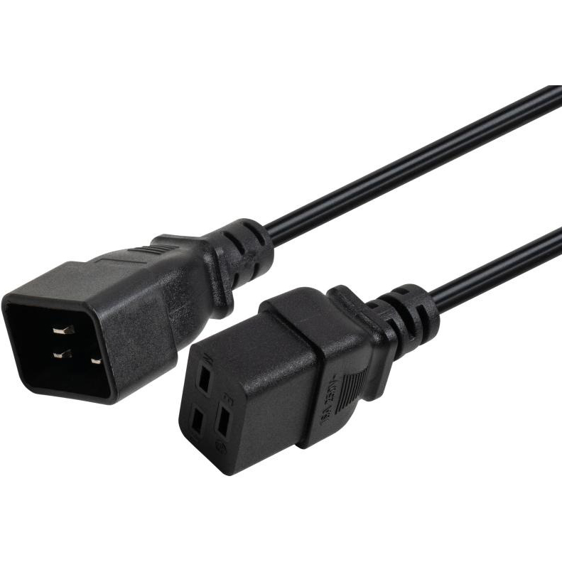 Кабель питания VINGA C19 to C20 1.8 м 1.5 мм 2 copper (VYPCC19201815CU) Разъем 1 С20 (папа)