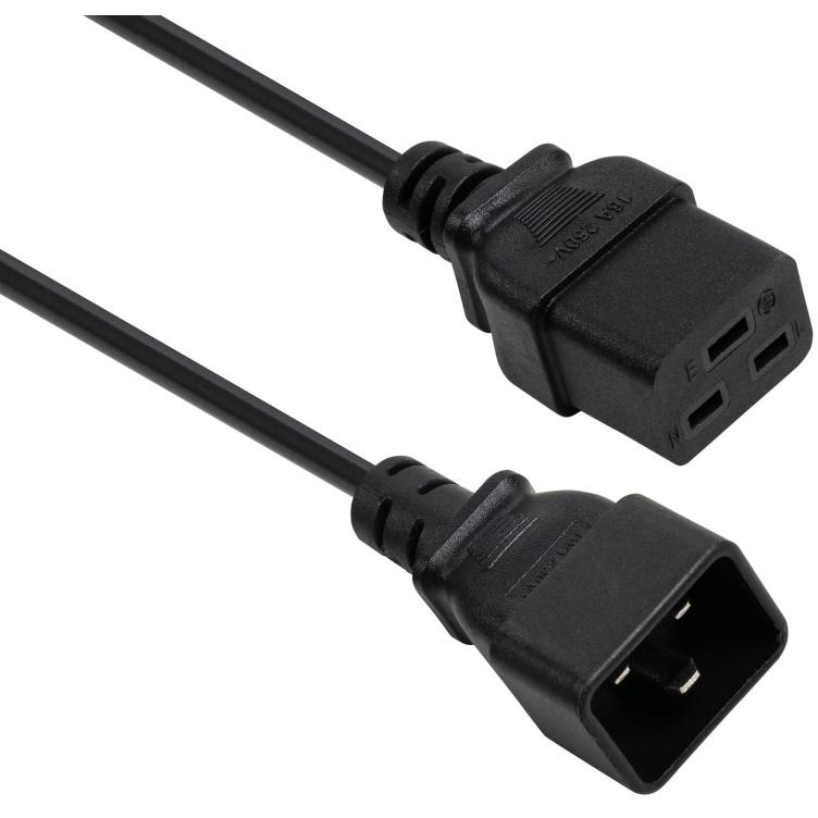 Кабель питания VINGA C19 to C20 1.8 м 1.5 мм 2 copper (VYPCC19201815CU) Вид кабель