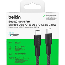 Кабель BELKIN USB-C to USB-C 3 м 240W Black (CAB025HQ3MBK)