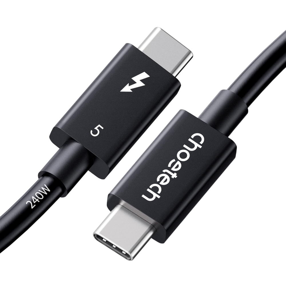 Кабель CHOETECH A3011 Thunderbolt 5 Intel USB Type-C - USB Type-C 1 м (A3011) Дополнительно скорость передачи данных до 80 Гбит/с (до 120 Гбит/с односторонне); Зарядка PD до 240 Вт; Поддержка видео 8K и 4K до 540 Гц