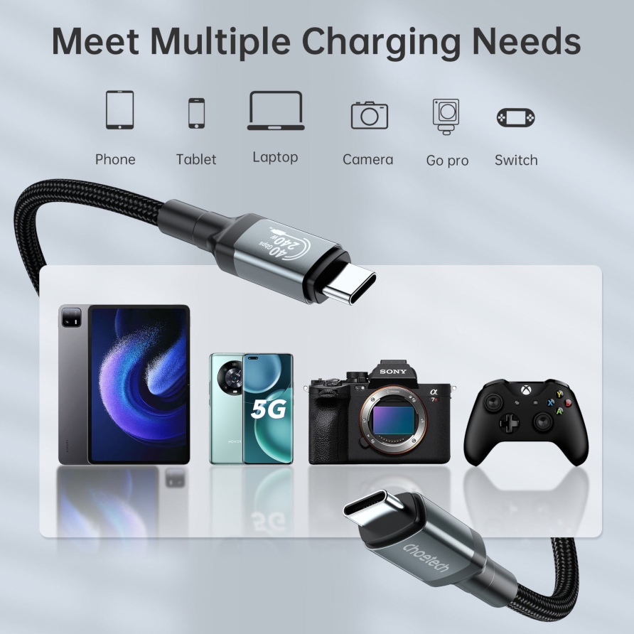 Заказать Кабель CHOETECH XCC-1042 USB Type-C - USB Type-C 4 GEN3 2 м
