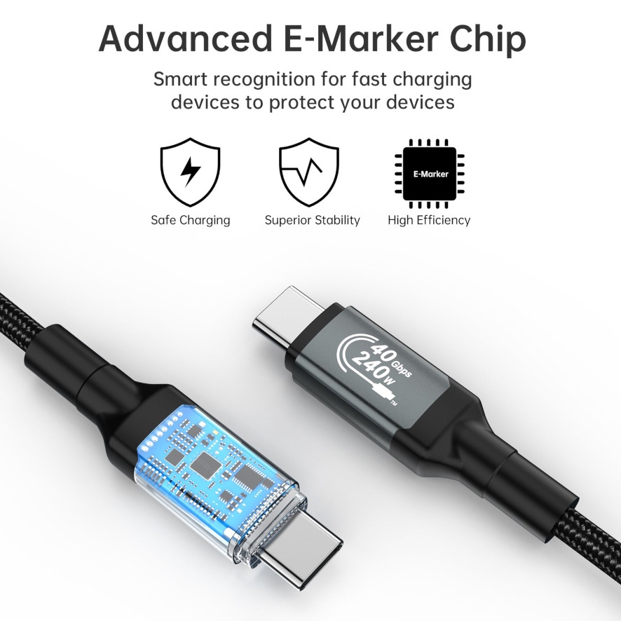 Кабель CHOETECH XCC-1042 USB Type-C - USB Type-C 4 GEN3 2 м Вид кабель
