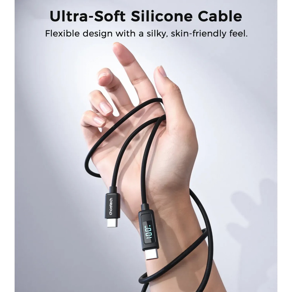 Фото Кабель CHOETECH XCC-1063 USB Type-C - USB Type-C 1.8 м Black