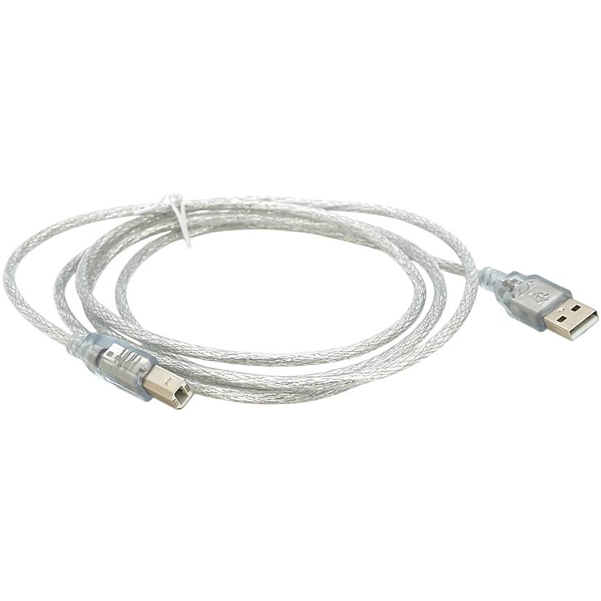 Кабель VOLTRONIC USB 2.0 AM/BM 1.8 м Transparent (YT-AM/BM-1.8T)