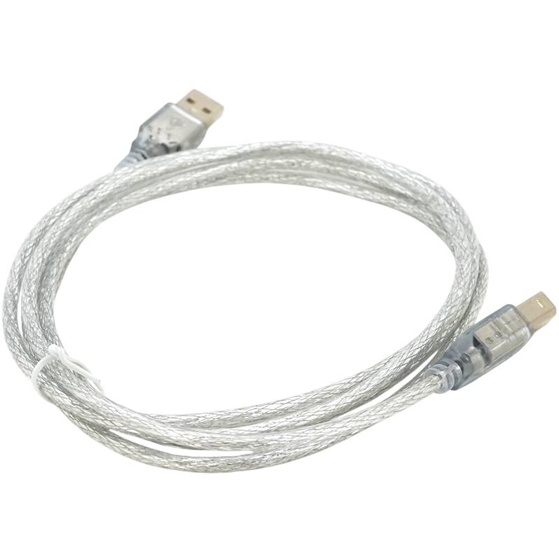 Кабель VOLTRONIC USB 2.0 AM/BM 1.8 м Transparent (YT-AM/BM-1.8T) Вид кабель
