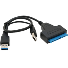 Кабель VOLTRONIC USB 3.0 AM + USB 2.0 to SATA black 0.1м для HDD/SSD (YT-C3.0+2.0-SATA/0.1)