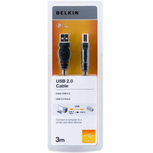 Кабель BELKIN USB 2.0 AM/BM 3M (F3U154bt3M)