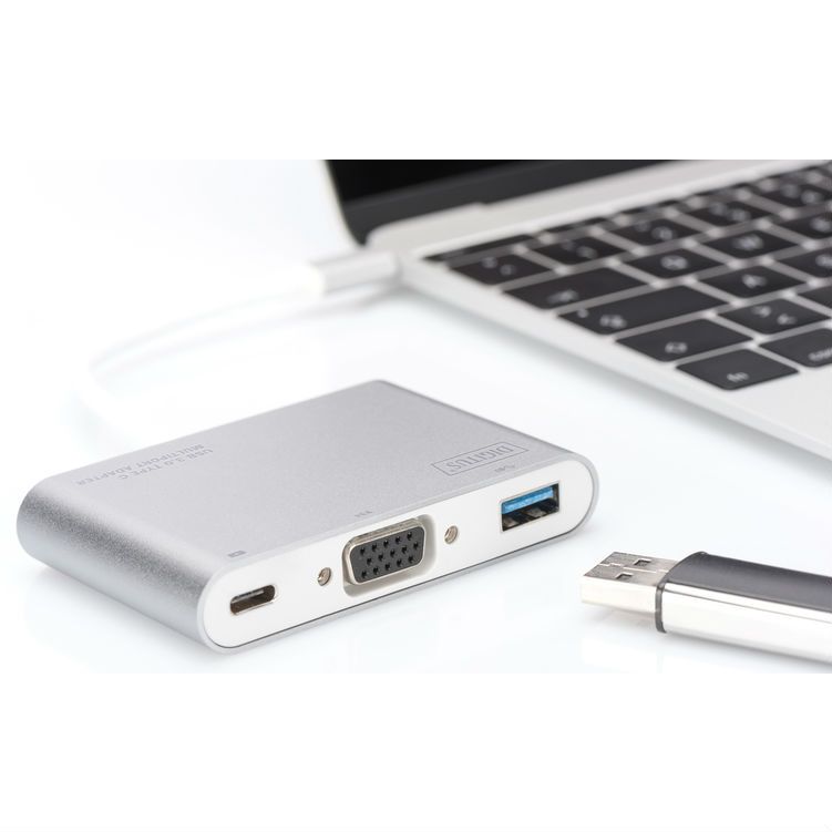 Перехідник DIGITUS USB Type-C to VGA (DA-70839) Роз'єм 2 VGA