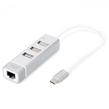 Переходник DIGITUS USB Type-C, 3xUSB+Fast Ethernet (DA-70253)