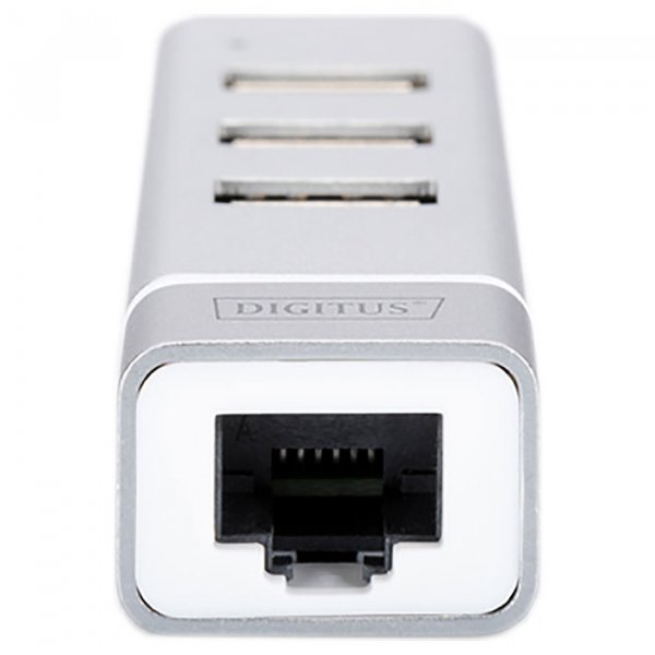 Перехідник DIGITUS USB Type-C, 3xUSB+Fast Ethernet (DA-70253) Роз'єм 1 USB тип C (папа)