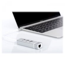 Перехідник DIGITUS USB Type-C, 3xUSB+Fast Ethernet (DA-70253)