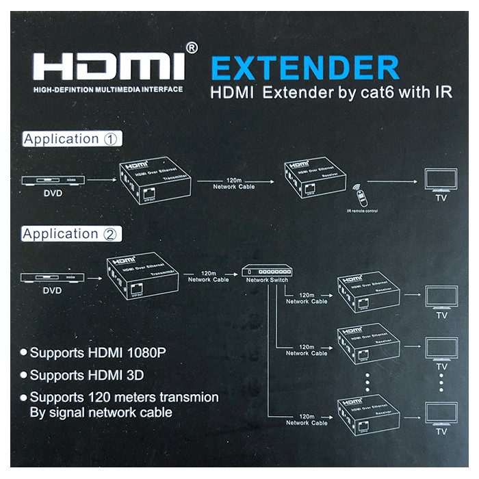 Подовжувач ATCOM HDMI extender (14157) Роз'єм 1 RJ45