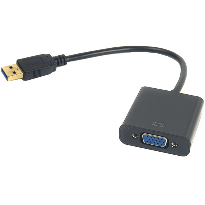 Переходник POWERPLANT USB 3.0 M - VGA F (CA910380) Разъем 1 VGA