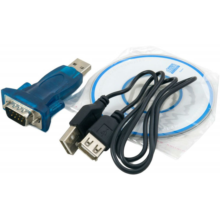 Адаптер EXTRADIGITAL USB 2.0 to Serial RS-232 DB-9 HL-340 (KBU1654) Роз'єм 1 RS-232