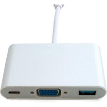 Перехідник EXTRADIGITAL USB Type-C to VGA/USB 3.0/Type-C (KBV1690)