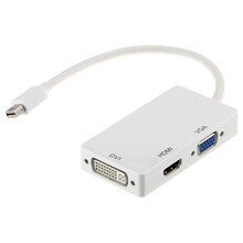 Перехідник POWERPLANT miniDP (Thunderbolt) - HDMI, DVI, VGA (CA910946)