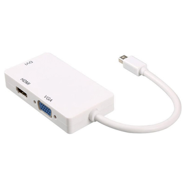 Перехідник POWERPLANT miniDP (Thunderbolt) - HDMI, DVI, VGA (CA910946) Вид перехідник