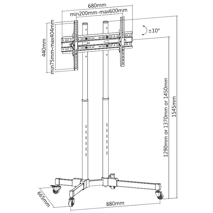 Стойка ITECHMOUNT T1028TE Тип стойка