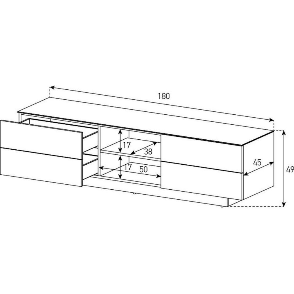 Тумба SONOROUS LBA 1840-GWHT Максимальная нагрузка 80