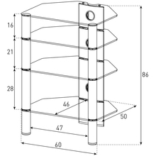 Тумба SONOROUS RX 2140-З-SLV