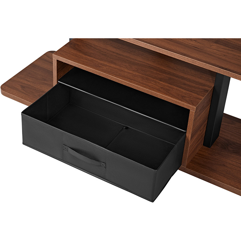 Покупка Тумба со стойкой OFFICEPRO TVS600 37"-80" Black/Walnut wood