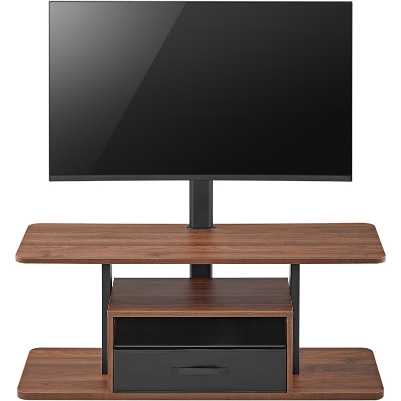 Тумба со стойкой OFFICEPRO TVS600 37"-80" Black/Walnut wood Размеры (Ш х Г х В) 120 x 40 x 129.7