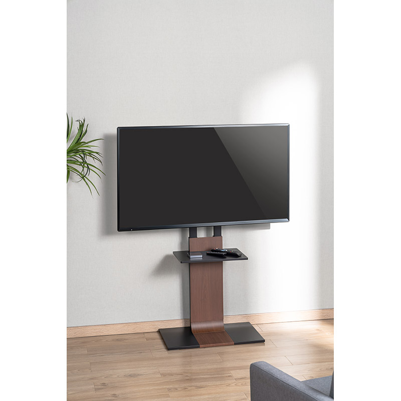 Стойка OFFICEPRO TVS535 37"-80" Black/Walnut wood Размеры (Ш х Г х В) 65.1 x 40. x 131