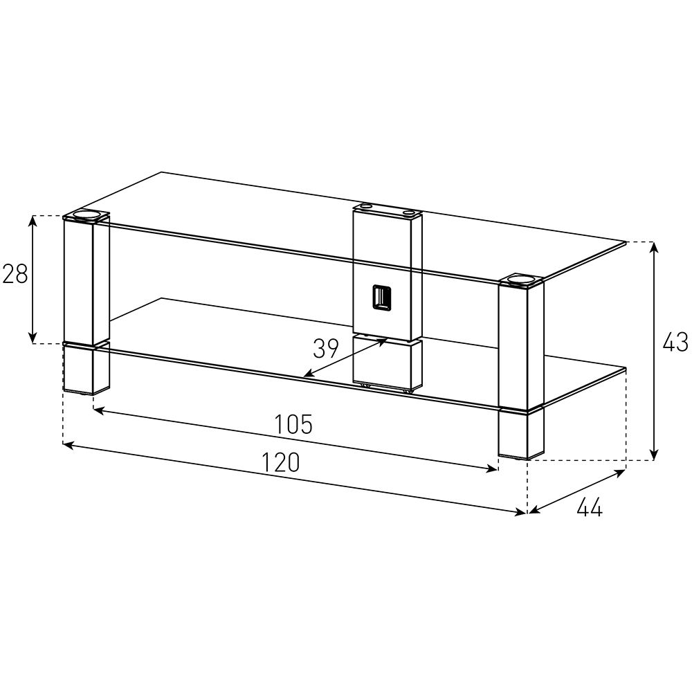 Внешний вид Тумба SONOROUS PL 3410-B-HBLK