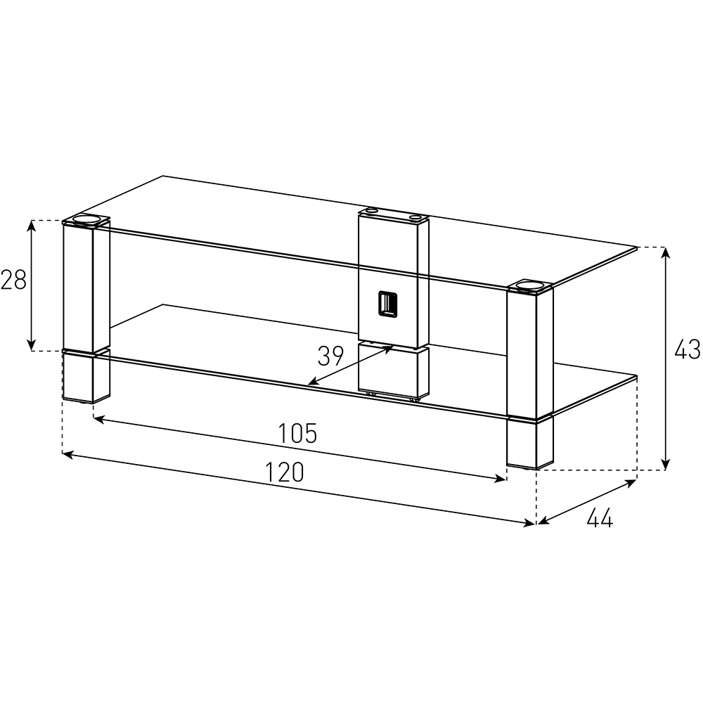 Внешний вид Тумба SONOROUS PL 3410-B-INX