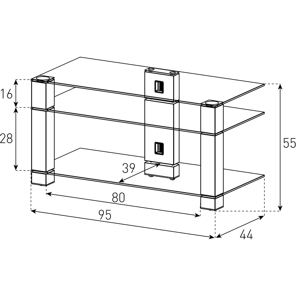 Замовити Тумба SONOROUS PL 3405-B-INX