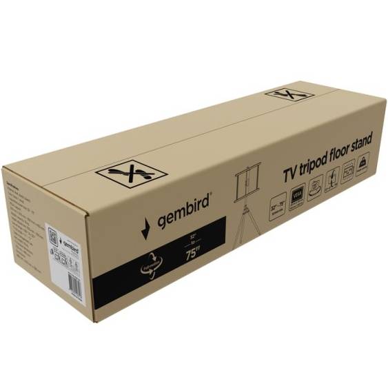 Стойка GEMBIRD 32" - 75" до 32 кг (TVS-75ST-01) Рекомендуемая диагональ телевизора 75