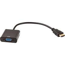 Перехідник POWERPLANT HDMI - VGA 0.15 м Black (CA910885)