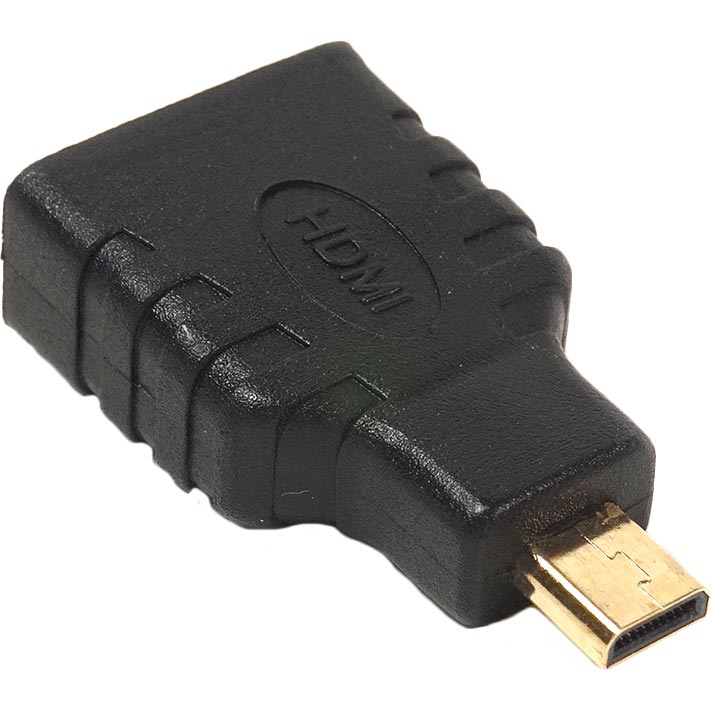 Переходник POWERPLANT HDMI - micro-HDMI Black (KD00AS1298) Коннекторы папа-мама