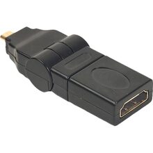 Перехідник POWERPLANT HDMI AF - micro-HDMI AM Black (CA910618)