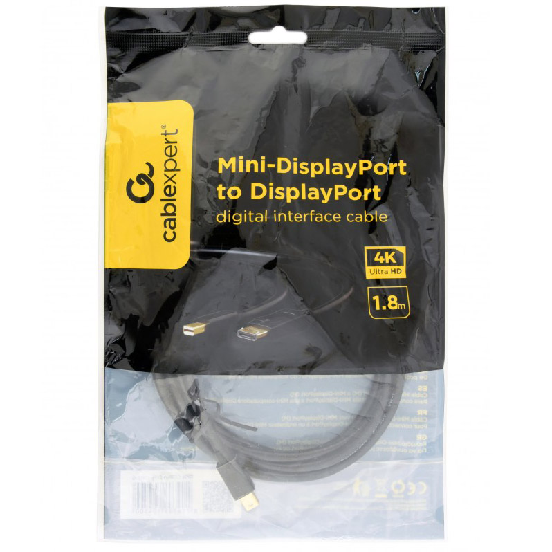 Кабель CABLEXPERT Mini DisplayPort - DisplayPort 1.8 м (CCP-mDP2-6) Вид кабель