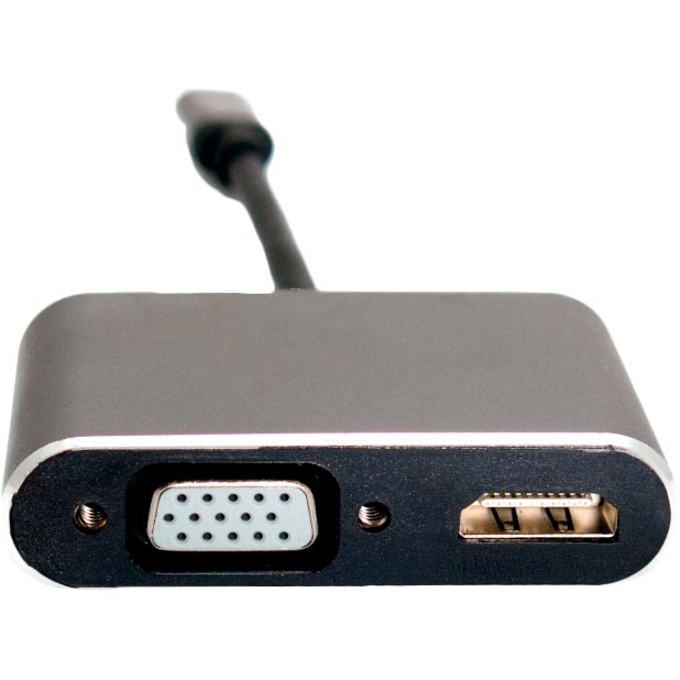 Перехідник EXTRADIGITAL USB Type-C - HDMI / VGA 0.15 м (KBV1743) Тип роз'єму USB Type-C - HDMI + VGA