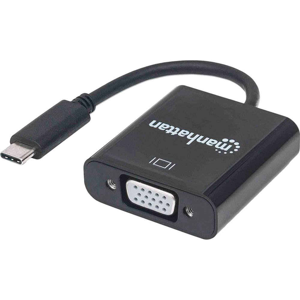 Перехідник Manhattan USB Type-C - VGA 0.08 м Black (151771) Перехідник Manhattan USB Type-C - VGA 0.08 м Black (151771)