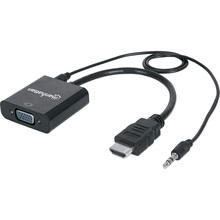 Перехідник INTRACOM Manhattan VGA F - HDMI M з аудіо RTL Black (151450)