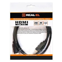 Кабель REAL EL HDMI VER. 2.0 M-M 4m black (EL123500019)