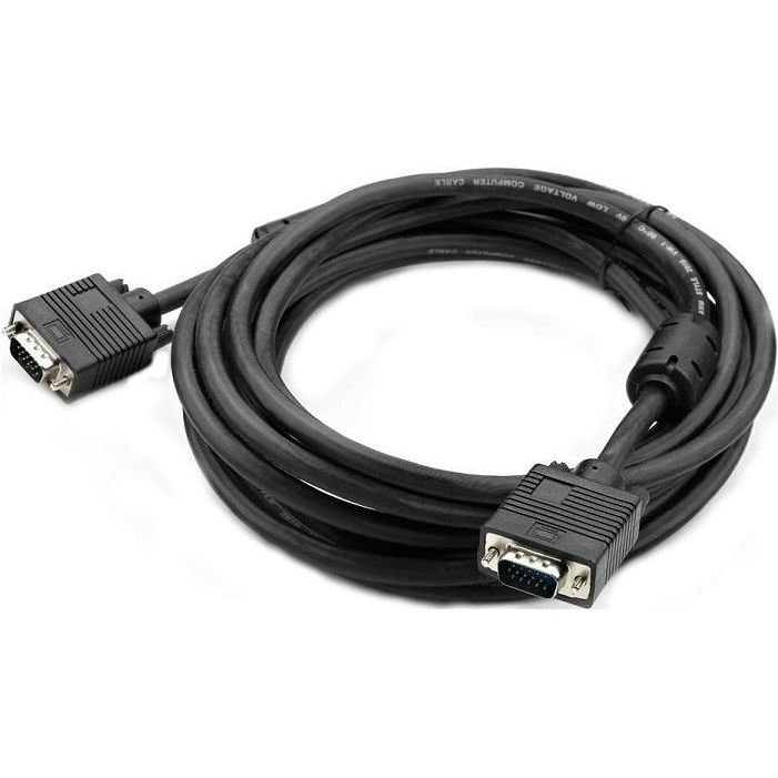 Кабель VGA 5 м MM ferrite Vinga (VCPDCVGAMM5MBK)