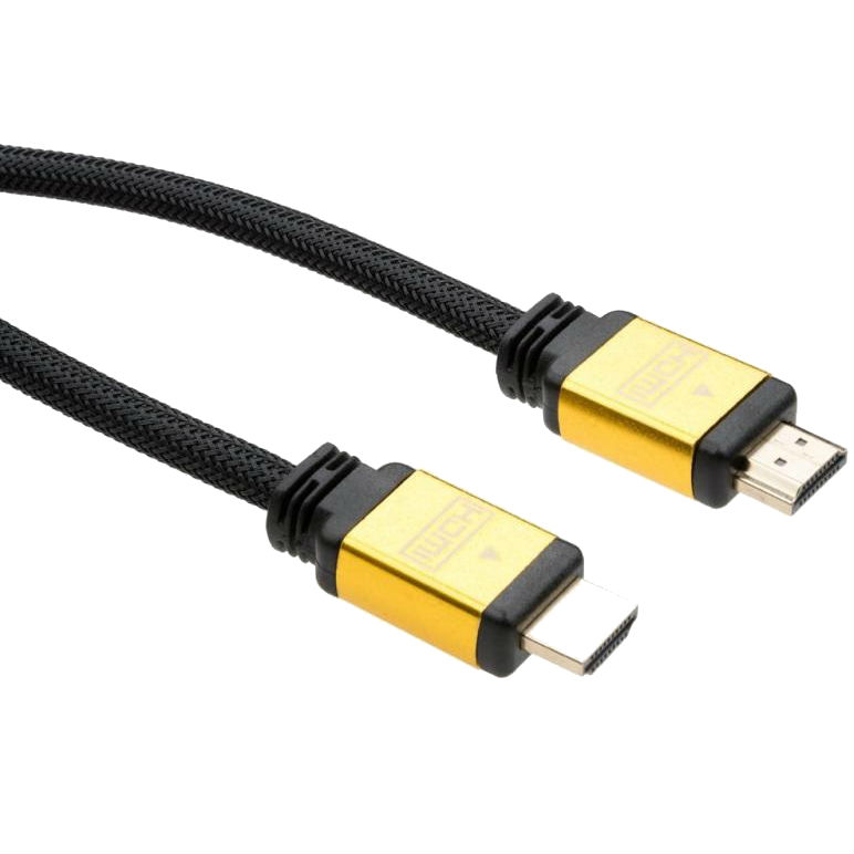 Кабель VINGA HDMI - HDMI 1.5 м V2.0 metal (VCPDCHDMI2VMM1.5BK) Вид кабель